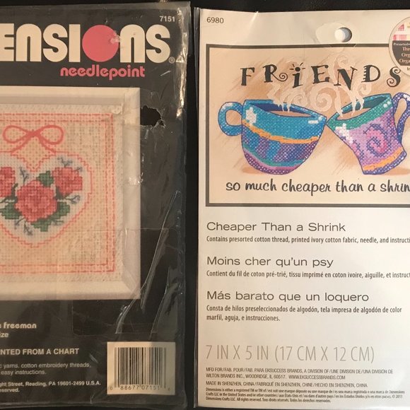 DIMENSIONS Needlepoint (FRIENDS, ROSES in Lace) - Picture 1 of 11